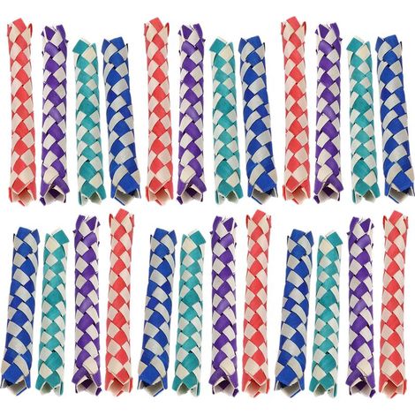24 pièges à doigts pour oiseaux et perroquets, jouet à mâcher en bambou chinois à fabriquer soi-même pour les fêtes d'enfants (1/5)