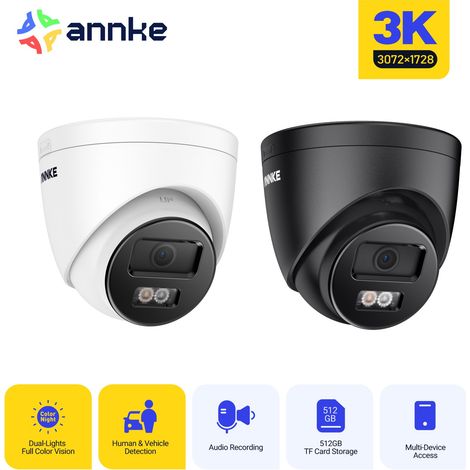 ANNKE 5MP PoE Überwachungskamera,Farb-Nachtsicht,Smart Dual Light Außenbereich,2PCS (1/5)