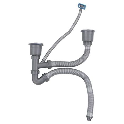 Kit de Vidange à Double Tuyau pour évier de Cuisine, Kit Universel Extensible à Vidange Rapide pour Plusieurs Déodorants, Tuyau Tubulaire Facile à Assembler pour Cuisine, Salle (1/5)