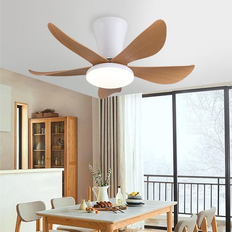 Ventilateur de Plafond 76 cm avec Lumière et Télécommande, Plafonnier Réversible Silencieux et Dimmable pour Chambre(Kaki) (1/5)