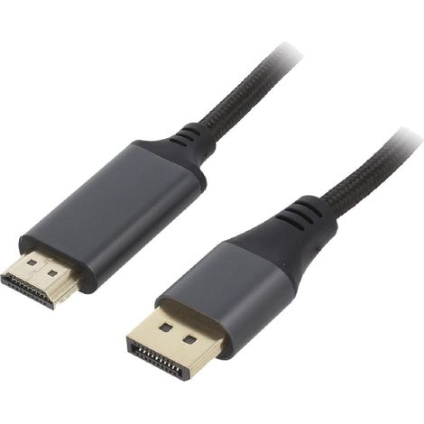 Cable DisplayPort 1.2 male HDMI male 1.8m noir