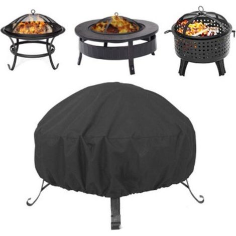 Housse de Protection pour BraséRos Barbecue ImperméAble Rond,Coupe-Vent, Housse brasero RéSistant à la DéChirure,Tissu Oxford 210D Housse pour Foyer Barbecue,Housses pour BraséRos (77x31cm) (1/5)