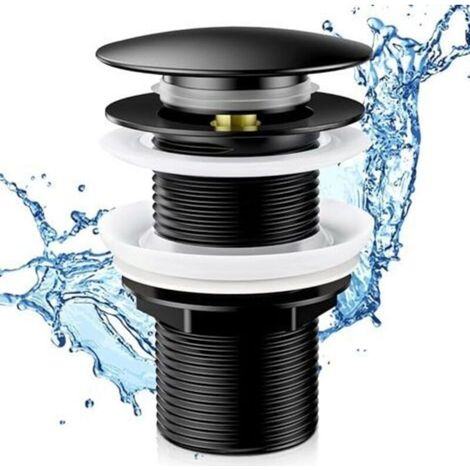 Bonde de Lavabo Sans Trop Plein, Bonde de Vidange Lavabo, Bonde de Salle de Bain Pop-up, Universelle Normes-G 1 ¼ avec Joint Bonde Lavabo pour Cuisines, Bain, Lavabo, Évier (1/5)