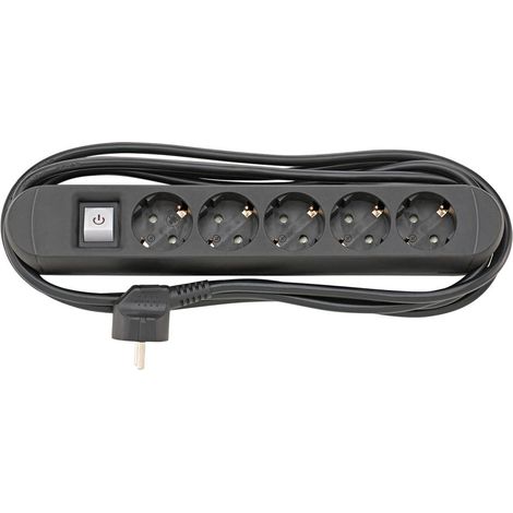 FORTIS Steckdosenleiste 5-fach H05VV-F3G1,5 3m, mit Magnet (1/5)