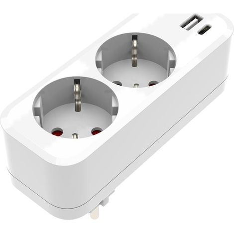Adaptador Onlex PC 16A 2T USB Tipo C Blanco
