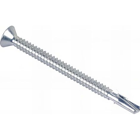 Vis autoperceuse à ailette tête fraisée Torx 6.3 x 100 mm Zinguée. - Boite de 100 pcs - Fixtout VAFAFX6310002B