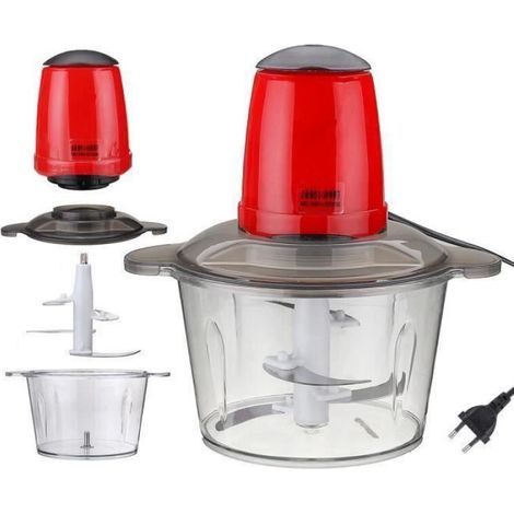 Hachoir Électrique - 300 W - Réservoir 2 L - 4 Lames En Forme De S - Pour Viande Légumes Oeufs - Usage Familial (1/4)