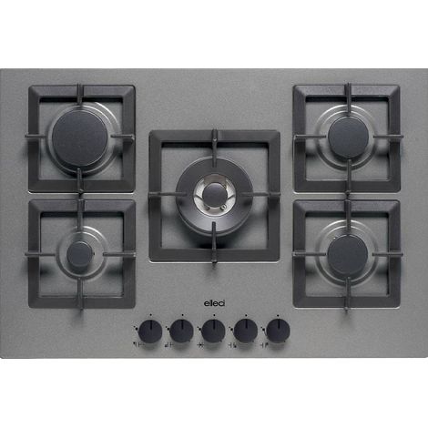 Piani cottura da incasso elleci Plano 75 TCC 5 fuochi Metaltek 73 Grigio Titanium PMSP75173CS (1/5)