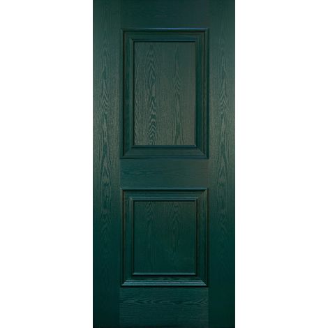Pannello per Portone Blindato in Vetroresina da Esterno Verde 90x210 due Bugne