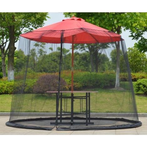 Moustiquaire cylindrique de type parapluie, de 3 mètres de diamètre, adaptée aux jardins, tonnelles, balcons et autres emplacements. (1/5)
