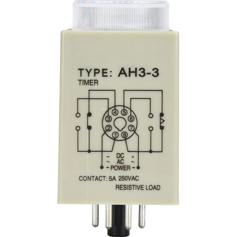 AH3-3 Zeitrelais, elektronische Ausführung, einstellbare Auslöseverzögerung, 8-polig, 10 min. (110 V) (1/5)