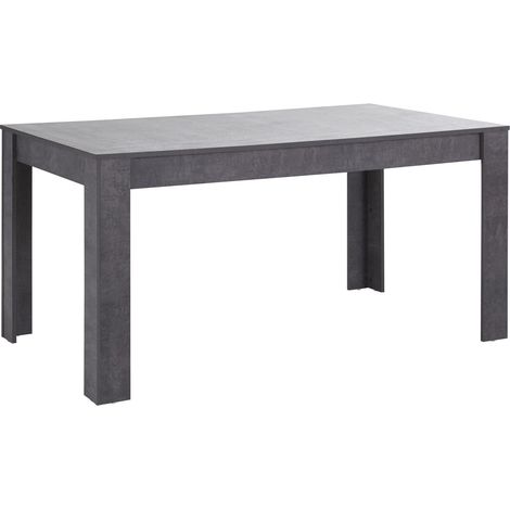 Lynn Table à manger en effet ardoise 8 personnes L160 (1/4)