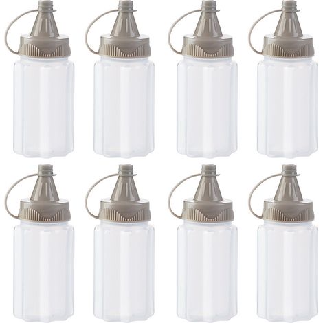 Bouteille Pression Condiment - 250 ml - BPA Libre - Sans Fuite - Pour Ketchup Moutarde Huile D Olive Vinaigrette - Lot De 4 (1/5)