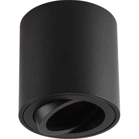 LED spots GU10 plafonniers plat orientable 230V en Saillie Cadre avec douille spot plafond éclairage de plafond aluminium rond noir downlight luminaire plafonnier salle de bain,salon (1/5)