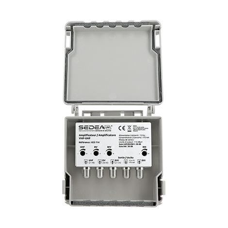 023714 Amplificatore Vhf Uhf 4 Voci 38db