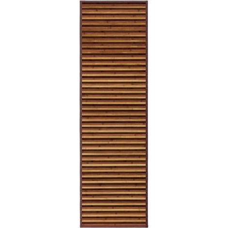 Tapis de sol antidérapant - JUANIO - JUANIO - Bambou - 200 x 60 cm - Rayures