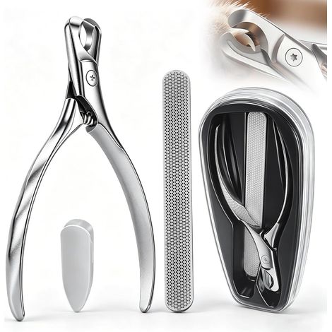 Coupe Ongle Chien et Coupe Griffes Chat Ensemble avec Lime à Ongles en Acier Inoxydable Martensitique avec Poignées Antidérapantes Boîte de Rangement pour Chiens et Chats de Petite et Moyenne Taille (1/5)