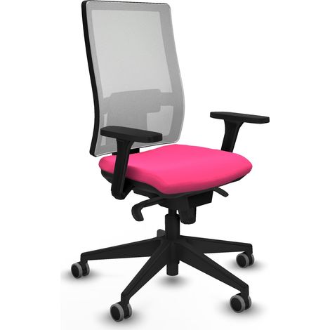 Horna sincro malla blanca similpiel rosa brazos 3D base piramidal  ruedas 65mm engomadas (1/5)