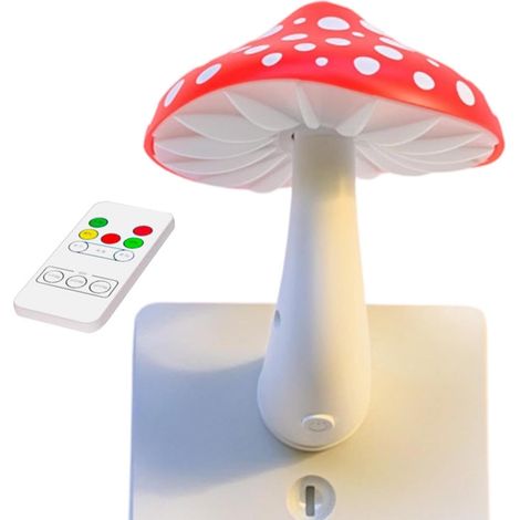 Veilleuse Champignon Mignonne Lampe LED Dimmable Avec Télécommande (1/5)