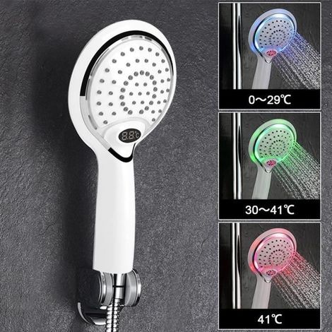 Duschkopf mit 3-farbiger Temperaturanzeige, LED-Duschkopf (1/4)