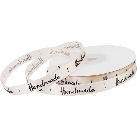 Emballage cadeau fait main avec ruban, idéal pour la décoration intérieure ou de mariage (beige) (1/2)