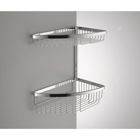 COLOMBO DESIGN Cestino angolare doppio dx cromato codice prod: B96120CR (1/2)
