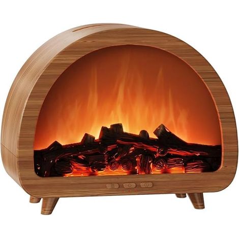 Diffuseur d'huiles essentielles pour cheminée - Diffuseur de parfum d'aromathérapie à flamme - Machine à huile de diffuseur de brume froide - Diffuseur d'air avec feu factice coloré