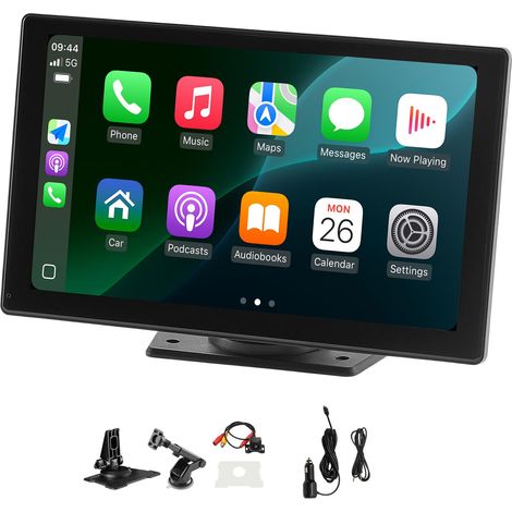 Mophorn Kabelloses Autoradio (228,6 mm) HD-Touchscreen mit vielseitigen Funktionen, kompatibel mit Apple CarPlay und Android Auto, Bildschirm mit Rückfahrkamera, Sprachsteuerung, Mirror Link
