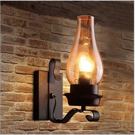 Applique murale vintage industrielle rétro, style rustique, à poulie, pour chambre ou balcon. En stock. (1/5)