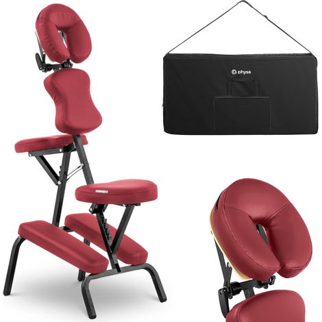 Montpellier Red tragbarer faltbarer Tattoo-Massagestuhl bis 130 kg rot