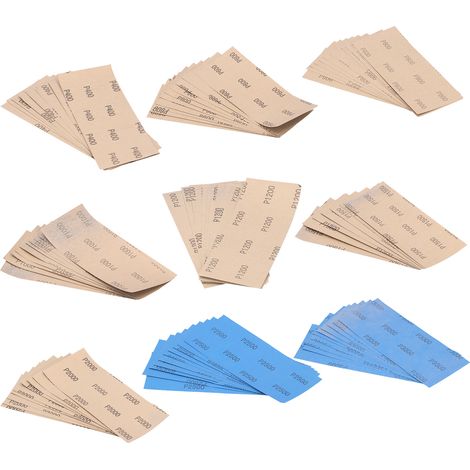 Lot de 90 Papiers Abrasifs Secs et Humides, Grain 400/600/800/1000/1200/1500/2000/2500/3000, Outils de Ponçage Multi-Usages (1/5)