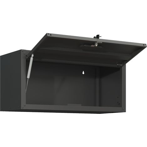Armoire murale métallique polyvalente, meuble utilitaire mural avec porte verrouillable, placard à outils suspendu en acier, adapté au garage, à la cave, à l'atelier et à la cuisine, H34,5 cm × B75 cm (1/5)