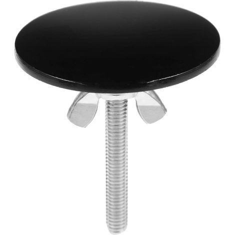 Cache-trou d'évier de cuisine, bouchon décoratif pour robinet, cache-trou de lavabo-6X5.2CM-Black (1/3)