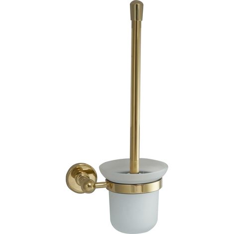 JTP Grosvenor Wall Mounted Toilet Brush Holder - Polished Gold