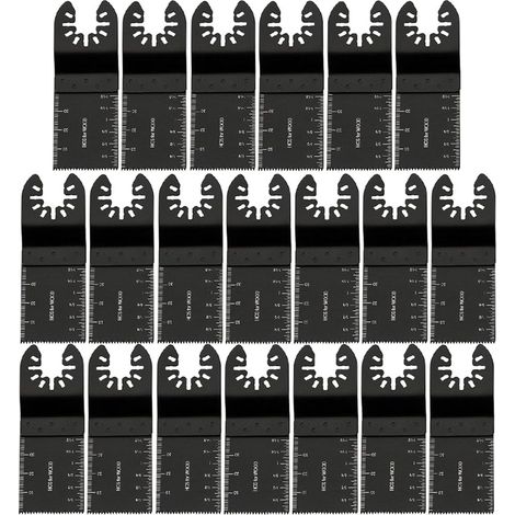Lames de scie oscillantes pour métal/bois, kit d'accessoires pour lames de scie multi-outils 25 pièces 34 mm, accessoires pour outils en acier au carbone, pour Bosch Fein - Noir (1/5)