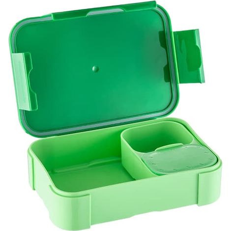 BelleRise - Boîte à lunch compartimentée pour enfants 900 ml – Boîte à lunch Bento étanche verte pour filles et garçons (1/5)