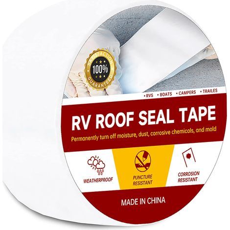 Motorhome roof sealing tape – Natural butyl adhesive, waterproof and weatherproof, 5 cm × 15 m (1/4)