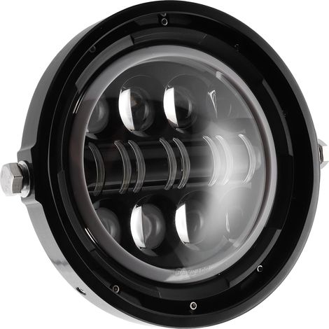 7-Zoll-Retro-LED-Scheinwerfer, Fern- und Abblendlicht, Tagfahrlicht, universell für Motorräder (1/5)
