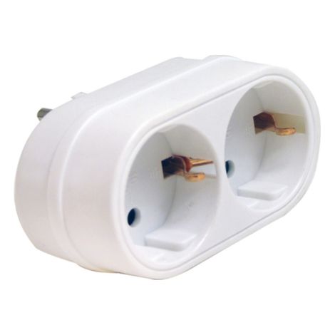 Ladrón adaptador DUOLEC 2 vías color blanco -