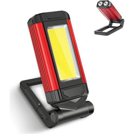 Lampe Torche Travail LED Rechargeable Puissante, Étanche IPX6 avec Lumière Rouge, Aimant et Poche - Idéale pour Camping, Réparation - Modèle (1/5)