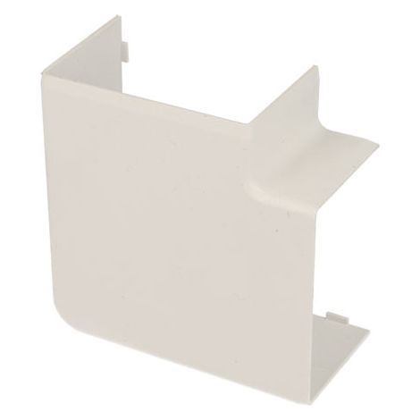 Angle plat pour goulotte PVC blanc 60 x 40 mm – Accessoire pour goulotte électrique – Pour chantiers humides et espaces confinés – Kopos