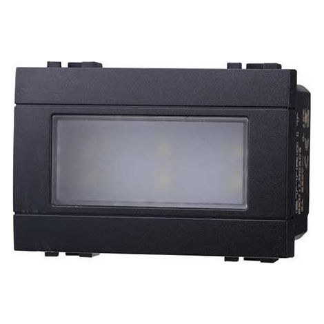 Lampe encastrable LED 2.4W 220V blanc chaud 3000K compatible Bticino Livinglight couleur noir