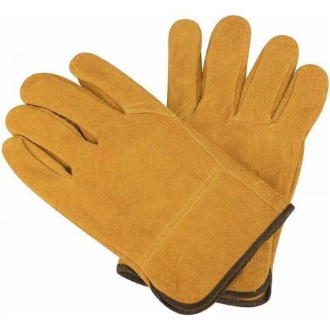 Leather Welding Gloves, Heat Resistant, Flame Retardant for Welding, Gardening, Camping Fireplace, Stove, BBQ (1/5)