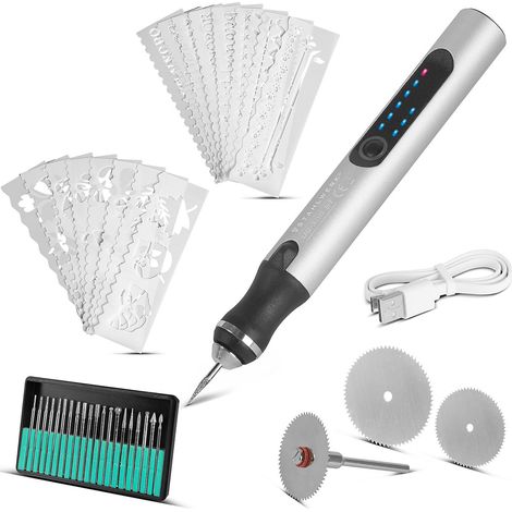 STAHLWERK Penna per incisione USB UG-300 ST con incisore ricaricabile da 8 W