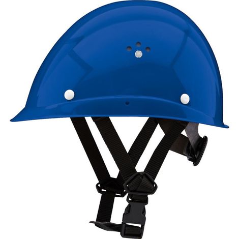 Casco para el escalador de mástiles. señal de azul