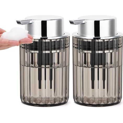2 Pièces Flacon Mousseur Vide, Distributeur Shampoing et Gel Douche, Flacon Pompe en Plastique (1/5)
