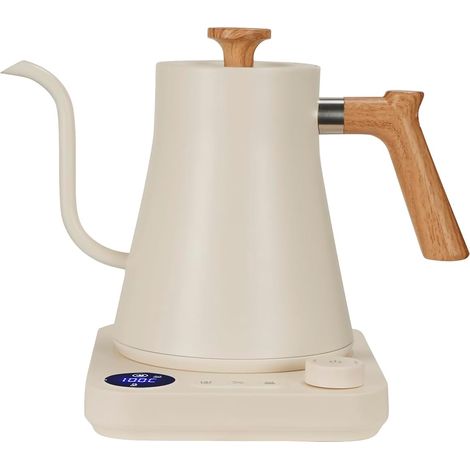 Bouilloire Électrique - Régulation Précise De La Température ±1 °C - Acier Inoxydable 304 - Pour Café Thé Et Lait - Fonction Mémoire Et Détection Automatique De L’ébullition - 0,9 L (1/5)