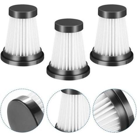 Lot de 3 filtres HEPA pour MOOSOO K12, K12 Pro, K13 Aspirateur sans fil, pour Genius Invictus One 1.0 X7, 2.0 Pièces de rechange pour aspirateur Filtre Filtres de nettoyage ménager (1/5)