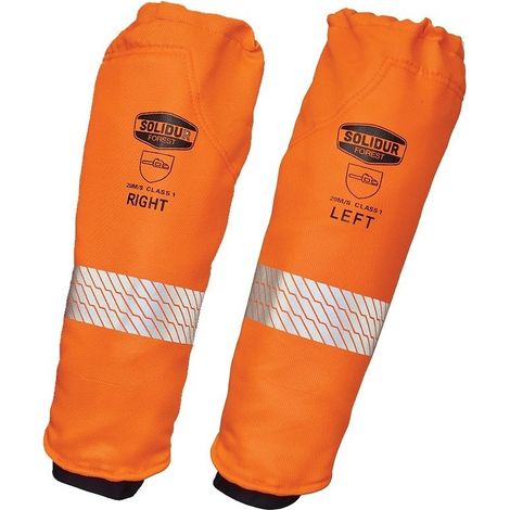 Jardiaffaires – Manchettes de protection pour bucheronnage – Norme anti-coupures classe 1 – 9 couches de protection – Confortables et faciles à enfiler (1/3)