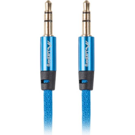 Câble mini-jack lanberg 3.5mm m/m 3 broches 2m premium blue